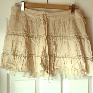 Linen and lace skirt